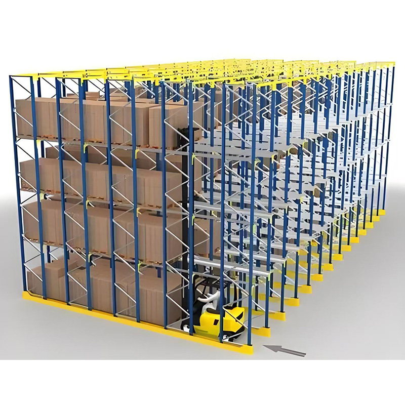 High Density Storage, First In Last Out, Powder Coated Carbon Steel Drive-in Racking