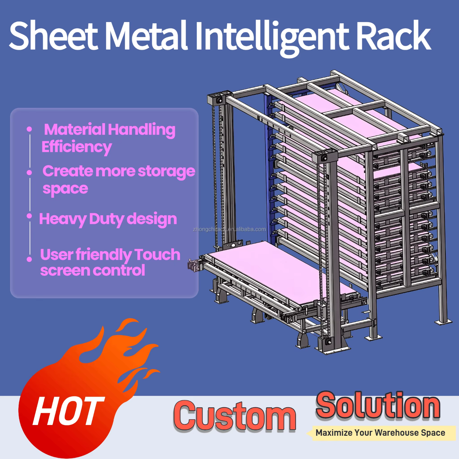 Factory Direct Supply Durable Heavy Duty Adjustable Industrial Steel Plate Storage Racking System for Metal Fabrication Plant