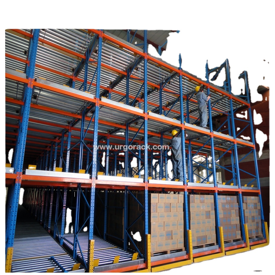 High Efficiency Order Picking Racking System, Gravity Flow Roller Racking System