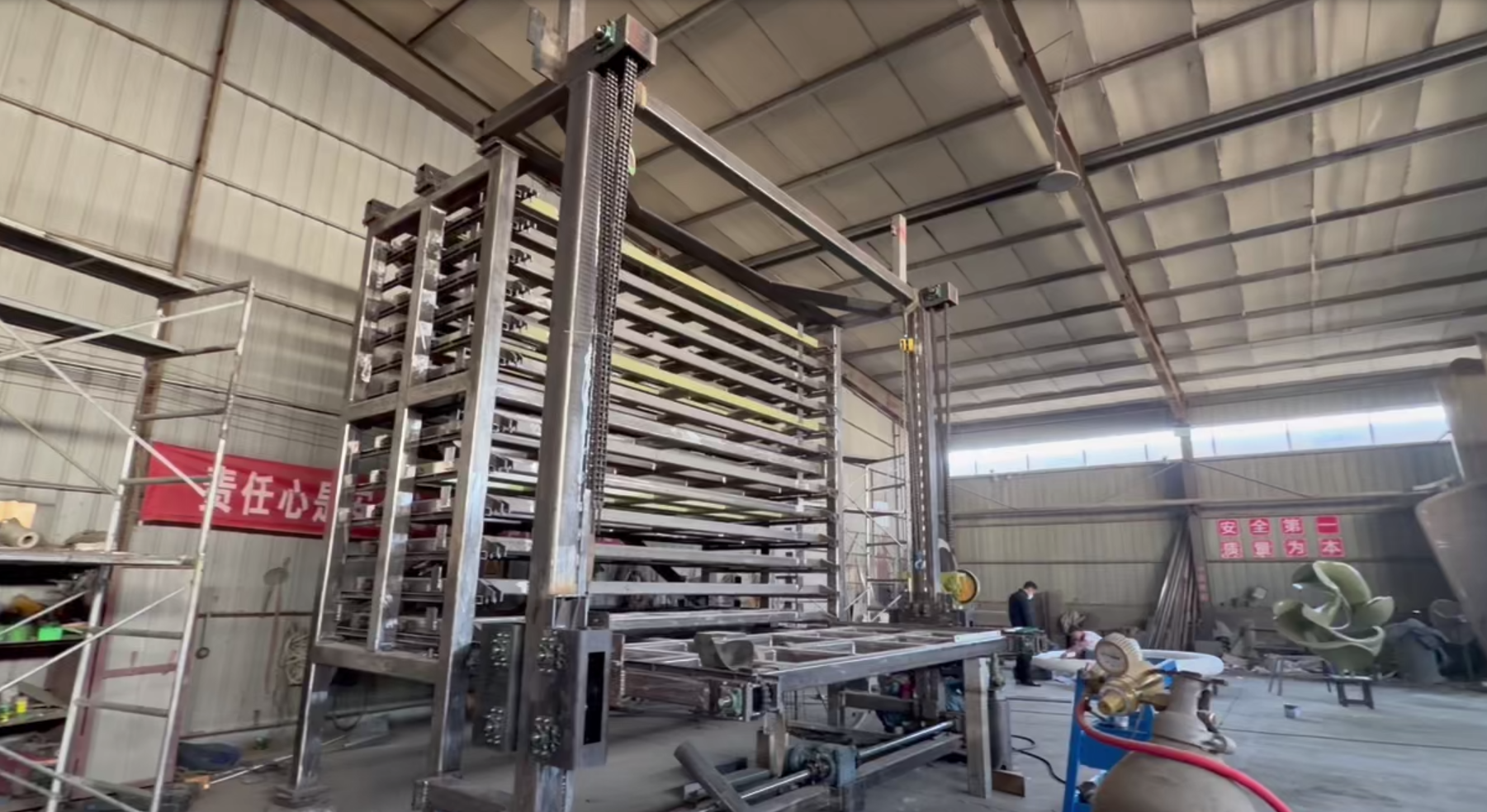Vertical Steel Heavy Duty Anti-Rust Sheet Material Storage Rack with Space Saving Drawer Structure