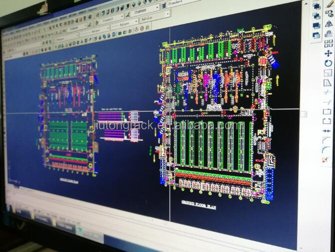 2D CAD Storage Racks Drawing