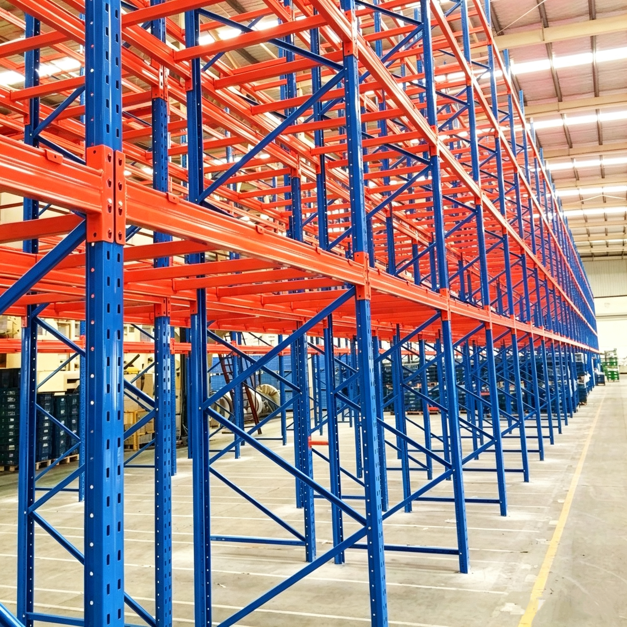 Hot Selling Adjustable Heavy Duty Steel Industrial Racks 6 8 10 Layer High Bay Warehouse Storage Selective Pallet Racking System