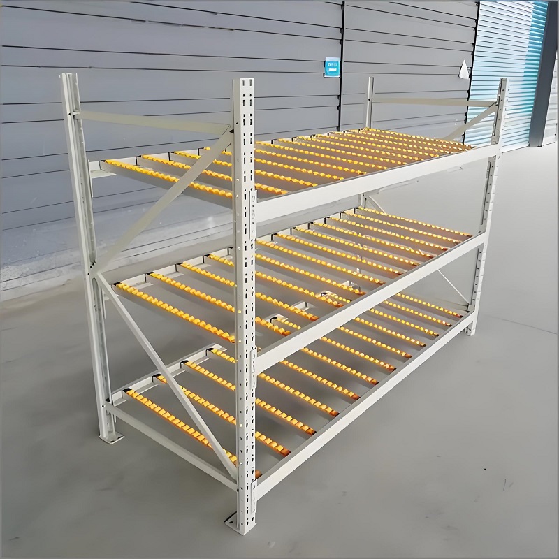 Factory Price Carton Flow Rack Adjustable Wheel Track Shelving for Warehouse Order Picking