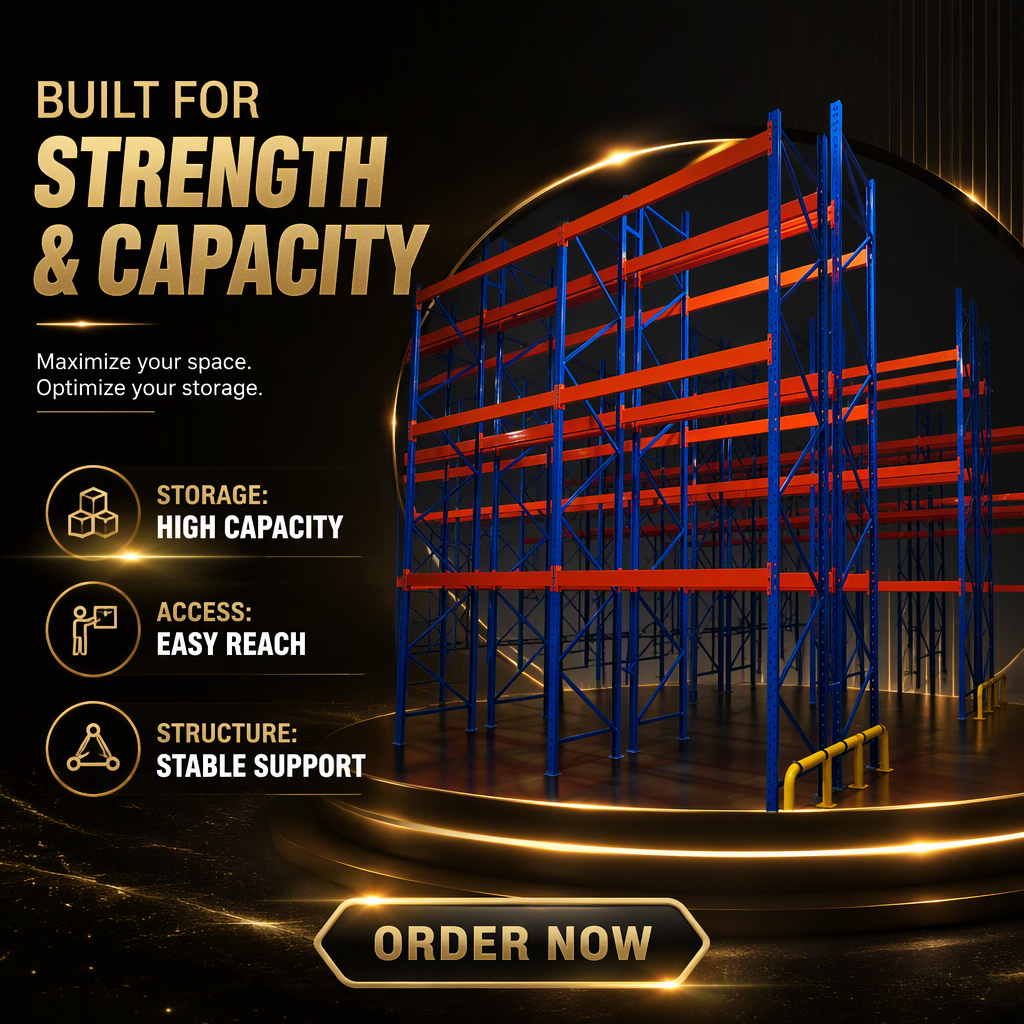 High Density Narrow Aisle Pallet Racking Adjustable Beam Steel Storage System Powder Coated for Warehouses
