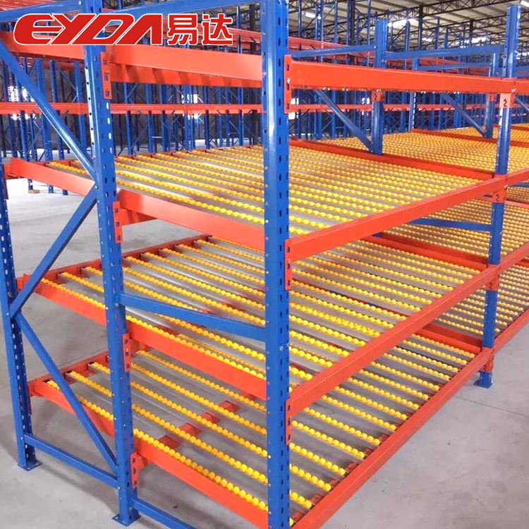 High Quality Steel 5 Layer Adjustable Powder Coated Warehouse Storage Carton Flow Racking Roller Picking System
