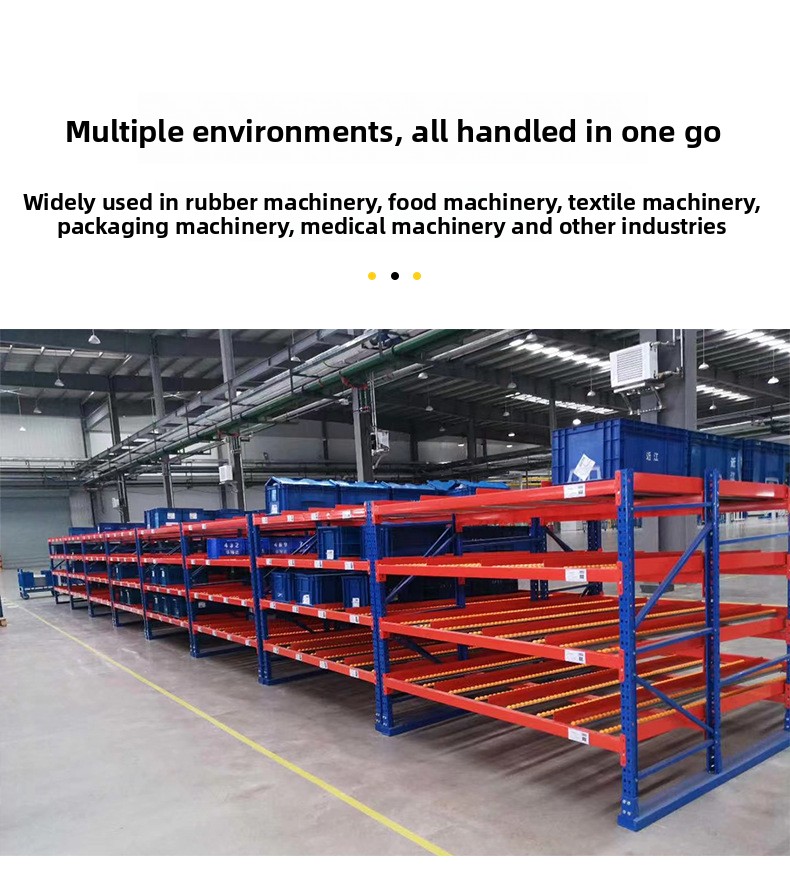Gravity Carton Level Tilt Flow Rack FIFO Warehouse Roller with Cold-rolled Steel for Order Picking Assembly Line Storage