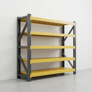 Custom Heavy Duty Stackable Adjustable Durable Rust-Proof Powder Coated Steel Industrial Warehouse Shelving Rack 500KG Capacity