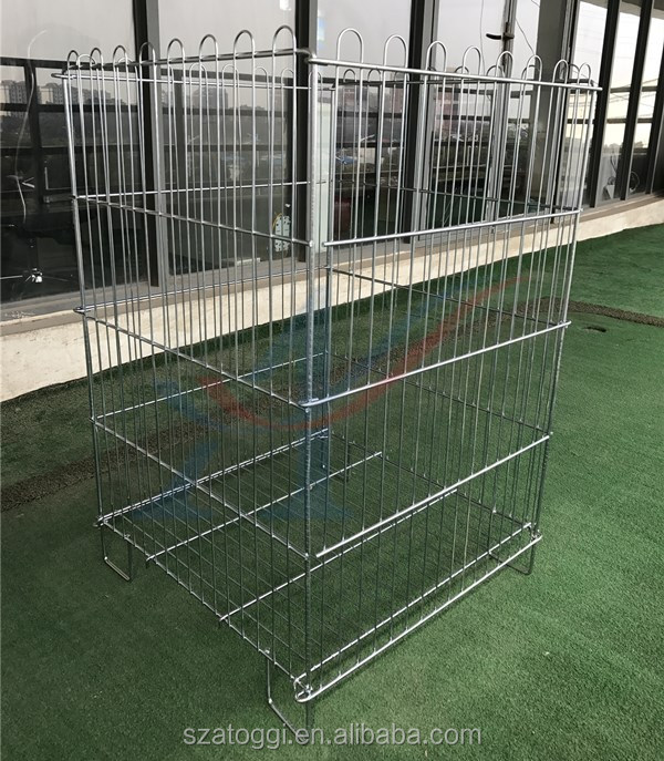 Light Duty Galvanized Steel Wire Shelving Collapsible Small Wire Rack with 50kg Load Capacity
