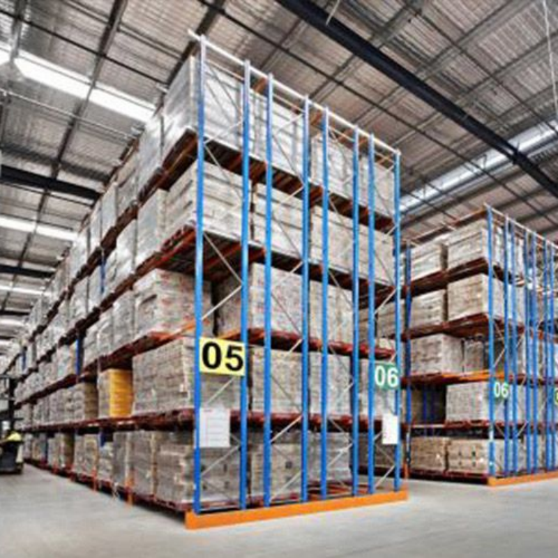 Multi Industry Use High Storage Volume Customized Double Deep Pallet Racking for Retail Distribution Center