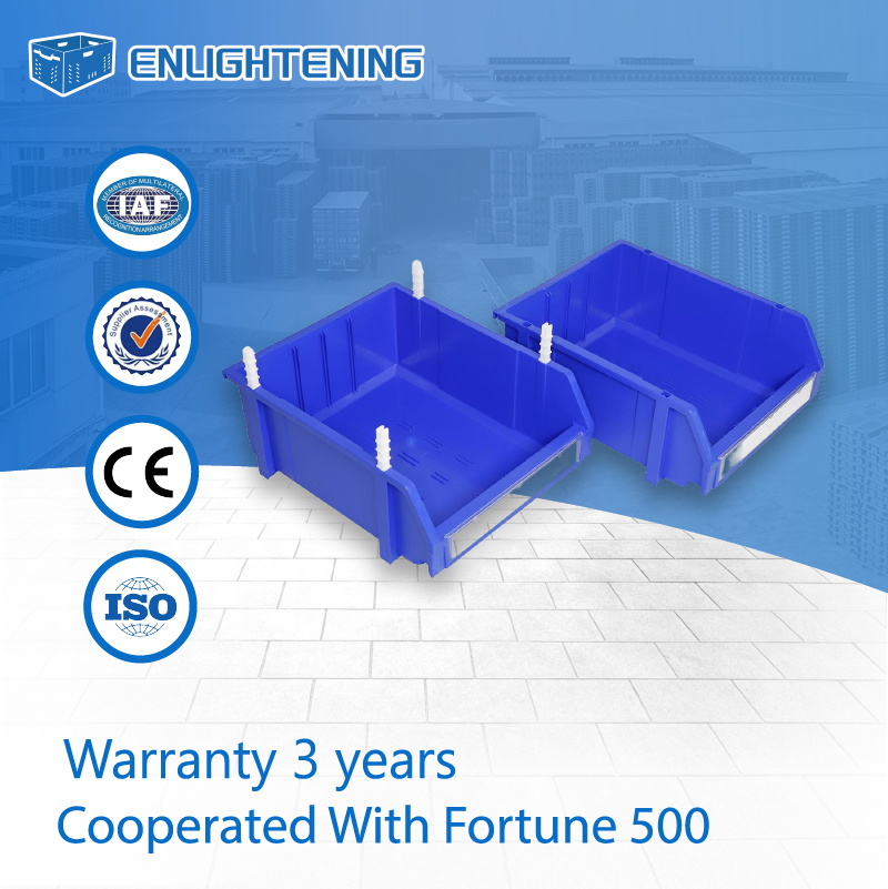 Warehouse Shelf Bin 455x300x170mm with Removable Compartment Dividers Storage Container
