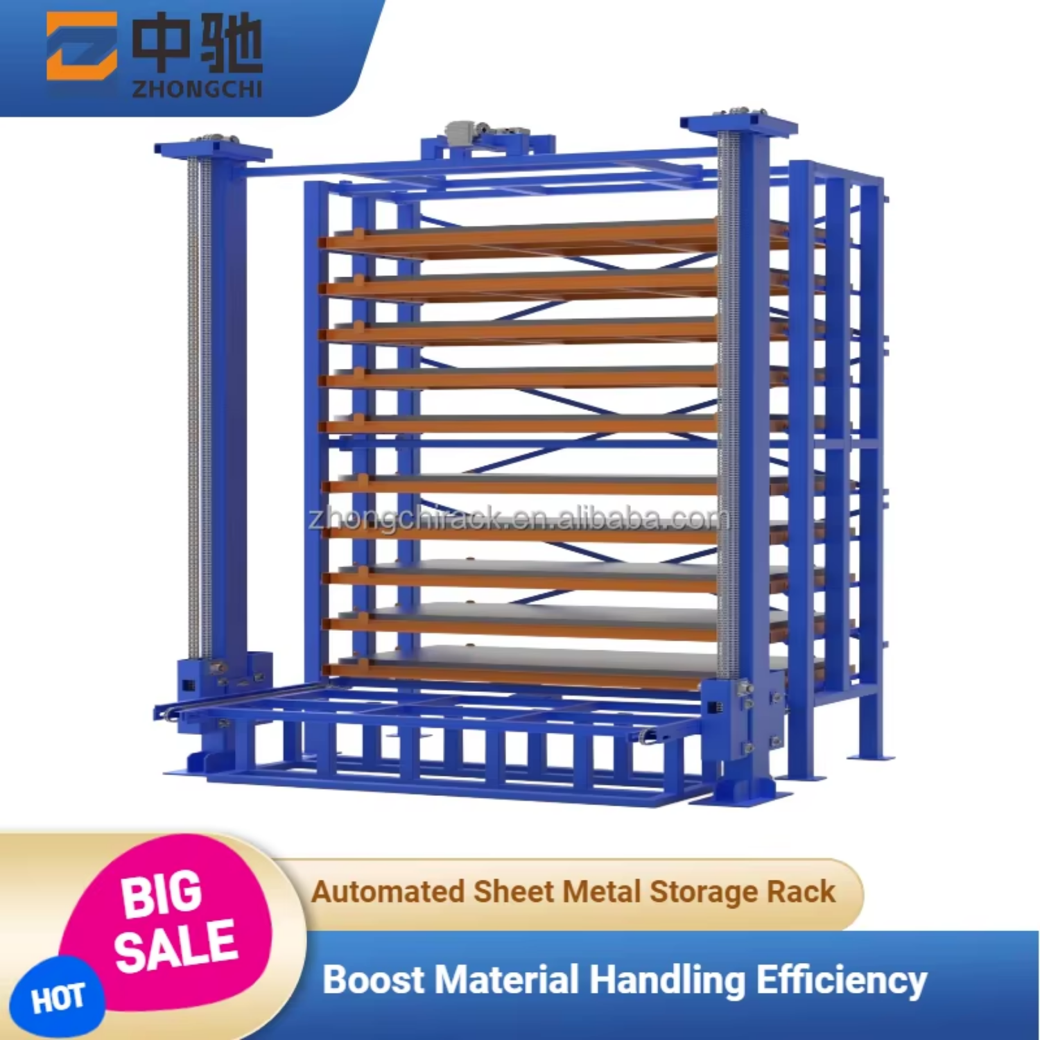 Intelligent Anti-Rust Powder Coated Warehouse Rack System for Steel Plate Storage Automated Multi-Layer Industrial Solution