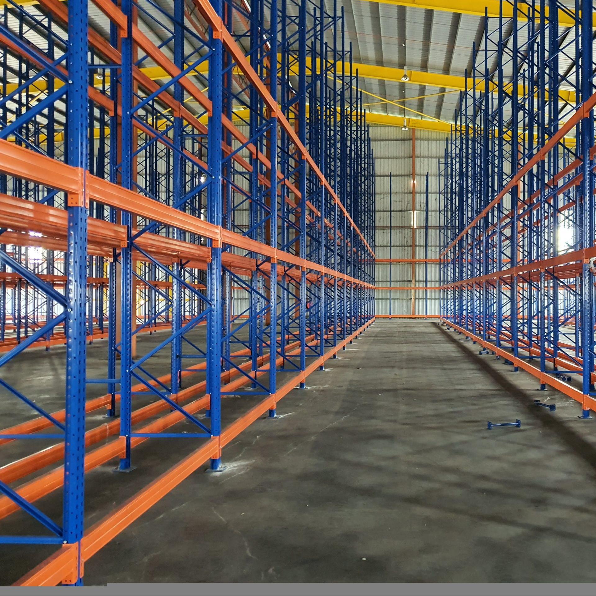Peterack PT-HD Heavy Duty Corrosion Protected Cold Rolled Steel Selective Pallet Rack Galvanized Powder Coated Finish for