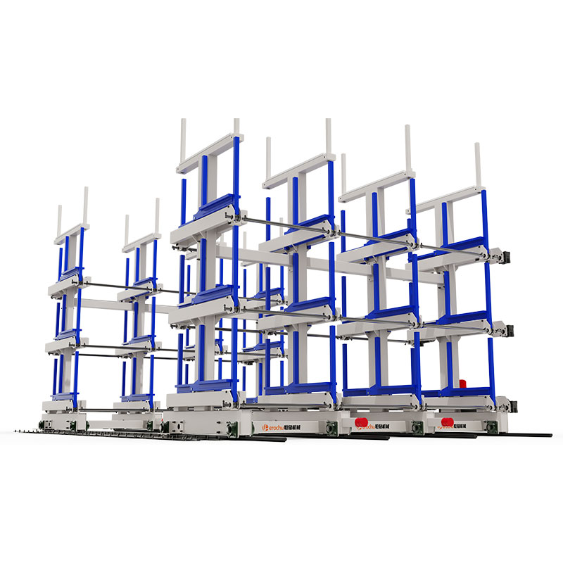 Industrial Heavy Duty Steel Mobile Cantilever Shelving 5 Layer Foldable High Capacity Warehouse Rack System