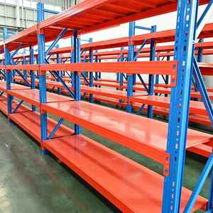 Heavy Duty Pallet Rack, Powder Coated Steel Shelf Panels with Cross Beams, Upright Frame for Warehouse Retail Storage