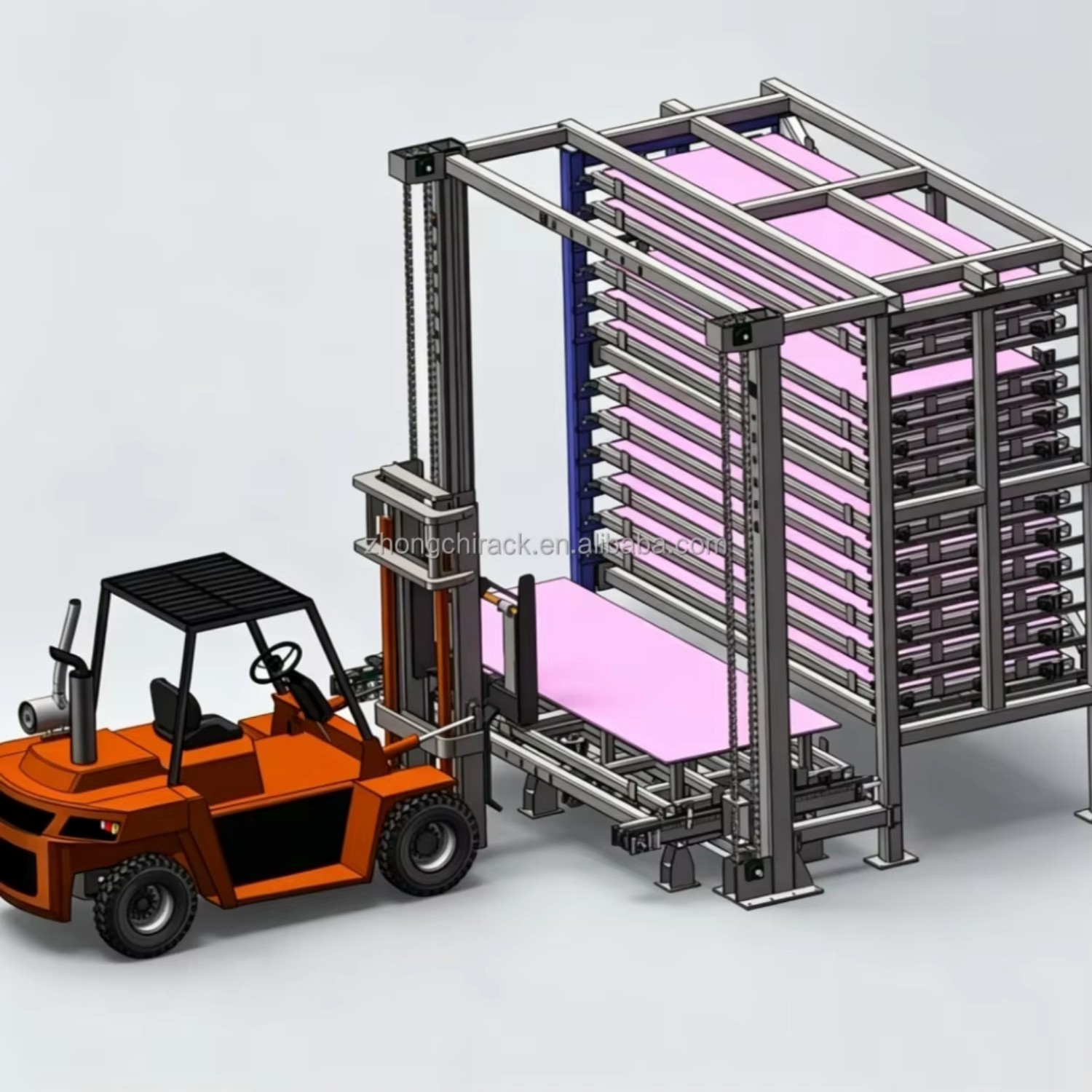 Intelligent Anti-Rust Powder Coated Warehouse Rack System for Steel Plate Storage Automated Multi-Layer Industrial Solution