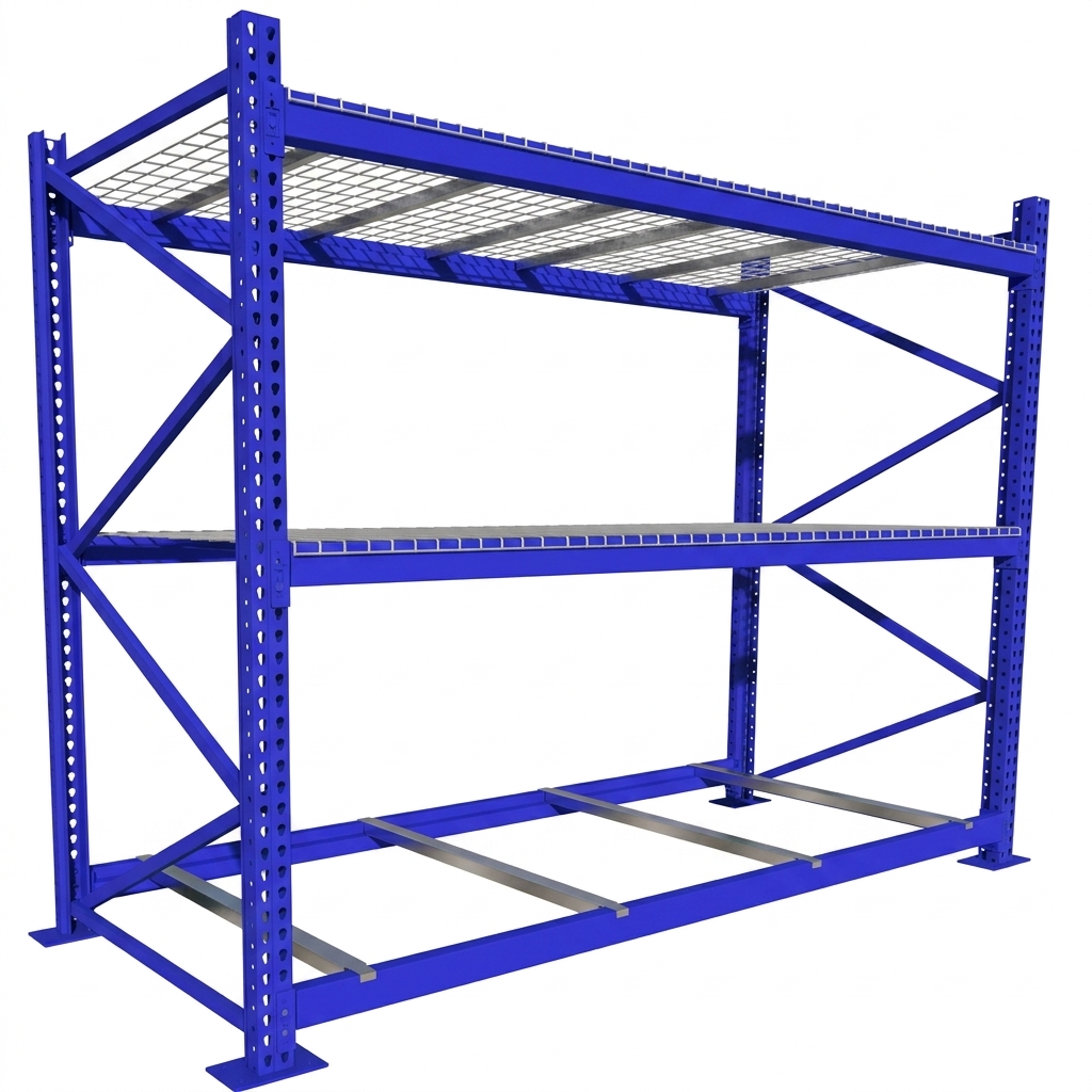 Floor-standing Five-layer Galvanized Steel Upright Corrosion-Resistant Heavy Duty Storage Rack and Shelves