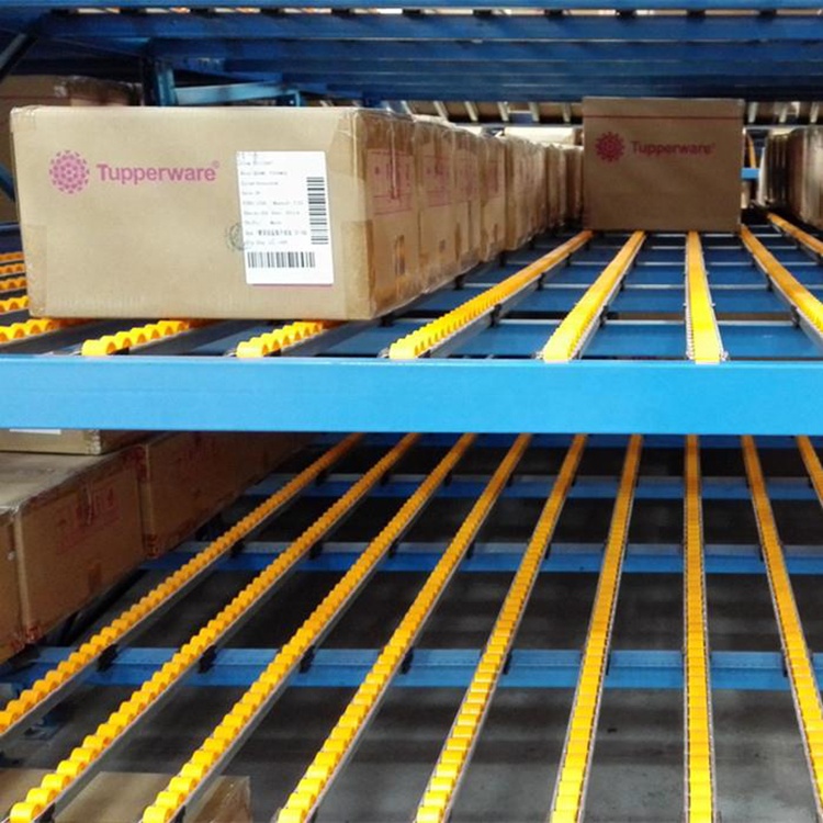 High Capacity FIFO Dynamic Storage Solution Adjustable Roller Rails Corrosion Resistant Warehouse Shelves Carton Flow Rack