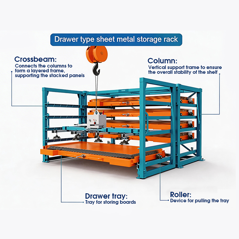 Heavy Duty Durable 6-Layer Carbon Steel Foldable Push-Back Pallet Rack Industrial Warehouse Storage Space Saving Anti-Rust