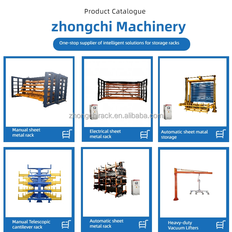 Vertical Steel Heavy Duty Anti-Rust Sheet Material Storage Rack with Space Saving Drawer Structure