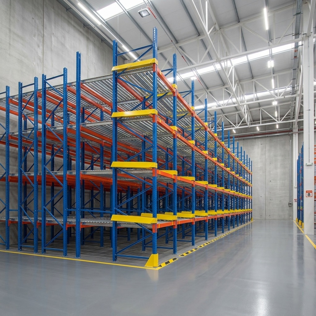 First in First Out Design Perishable Goods FIFO Gravity Flow Racking