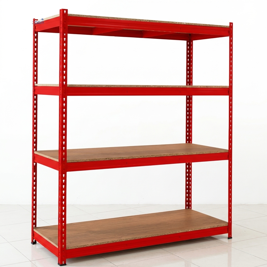 Floor-standing Five-layer Galvanized Steel Upright Corrosion-Resistant Heavy Duty Storage Rack and Shelves