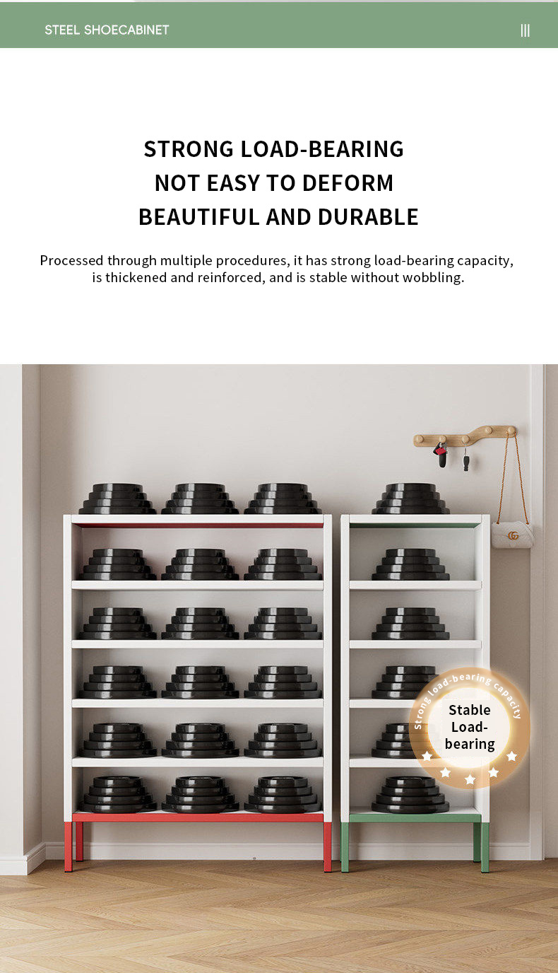 High Capacity Steel Shoe Storage Cabinet, Ventilated Metal Shoe Rack for Apartment/Hotel, Factory Supply for Bulk Purchase