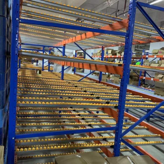 Industrial 5 Layer Heavy Duty Flow Rack Gravity-Fed Storage Solution for Warehouses Picking Efficiency for Boxes and Cartons