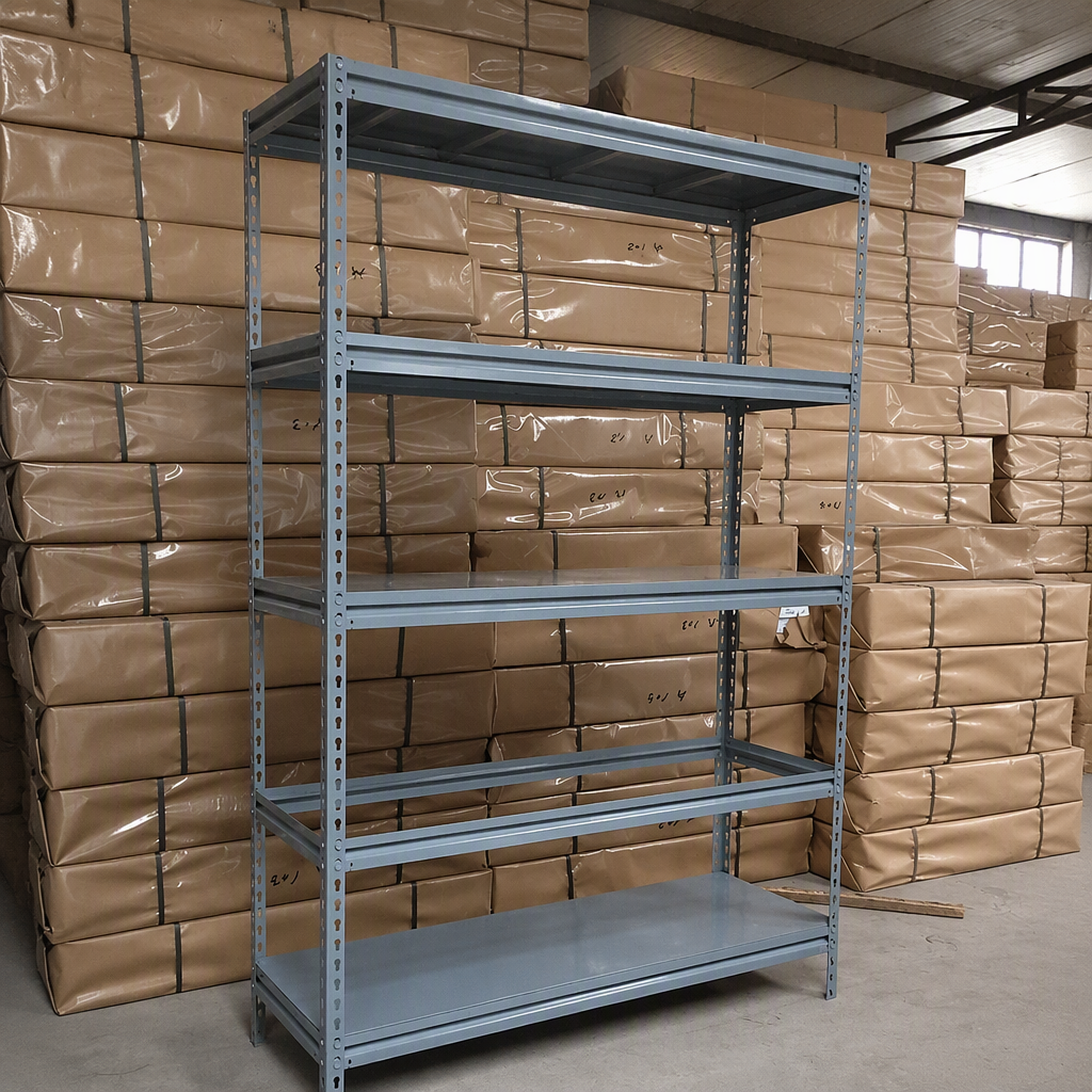 3-Tier Slotted Angle Storage Shelving Unit, Adjustable Metal Frame Home Display Rack, Living Room Storage Organizer