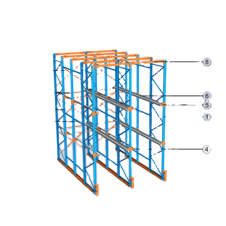 Factory Directly Provide Warehouse Storage Drive In/through Racking System Heavy Duty Steel Pallet Rack