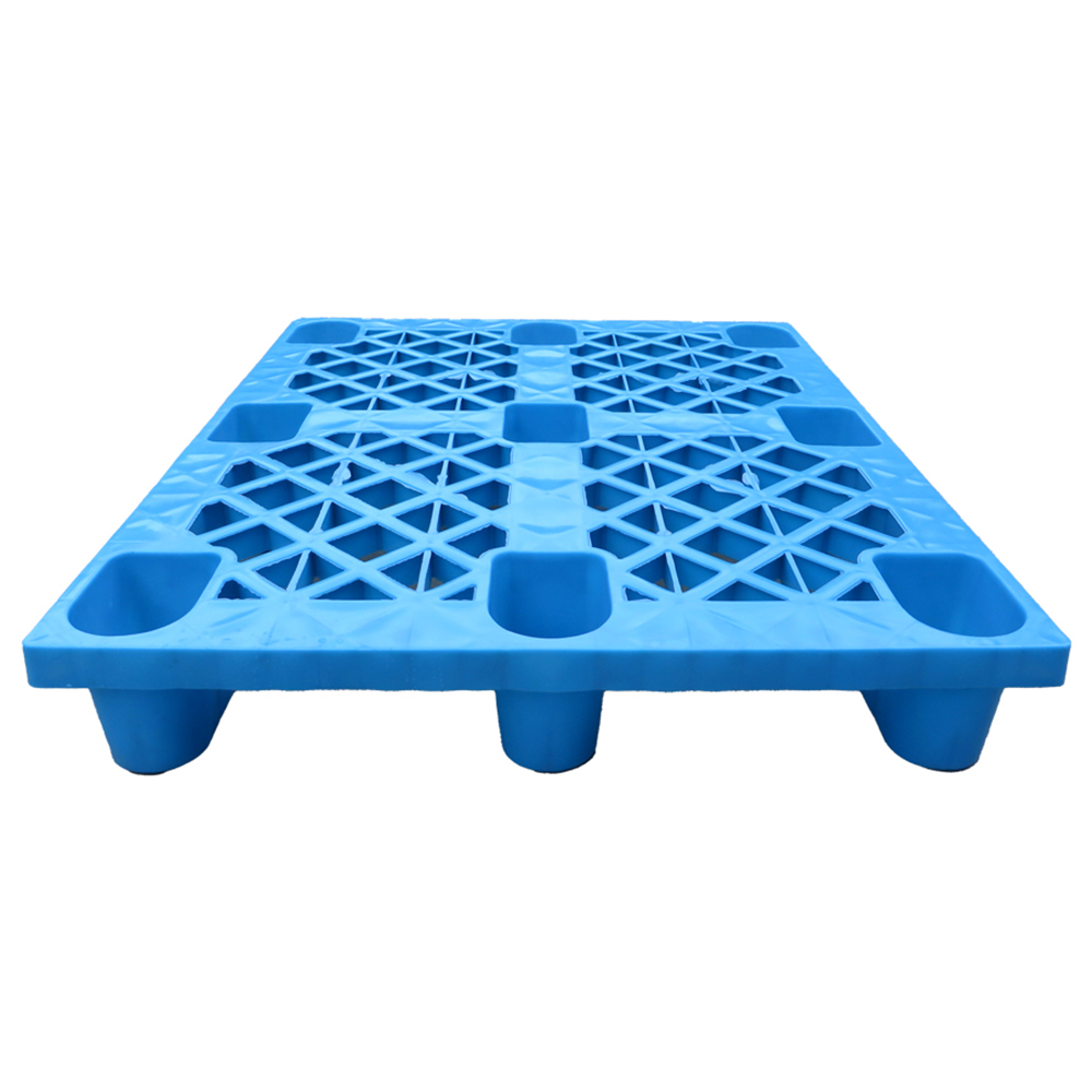 Lightweight Nestable HDPE Grid Nine-Leg Plastic Pallet 1200x1000mm Static Load 1T Industrial 4-Way Entry Warehouse Logistics