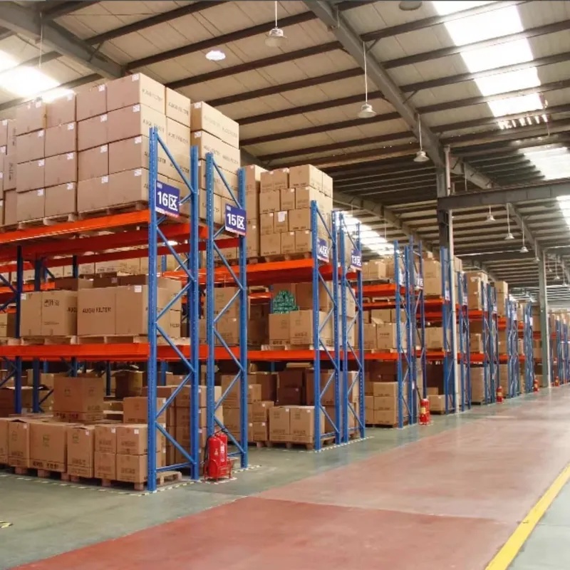 Steel Pallet Rack Heavy Duty Warehouse Storage Rack System Rivet Adjustable 5-Tier Powder Coated Industrial