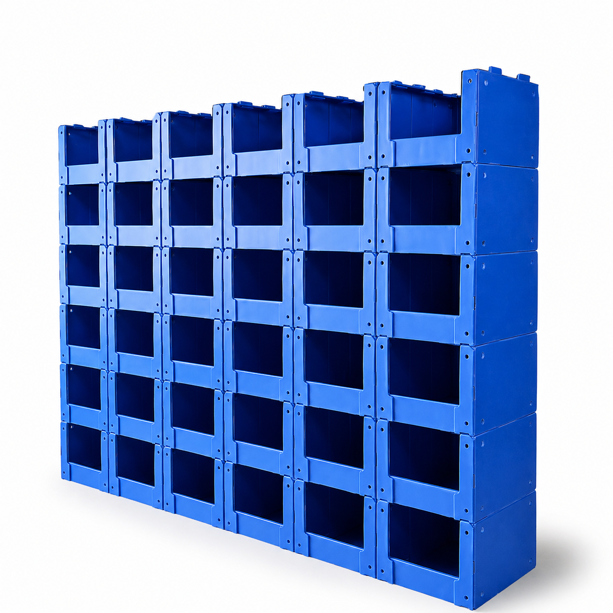 Corrugated Plastic Stackable Storage Boxes For Warehouse Clothing Picking And Organization Bins