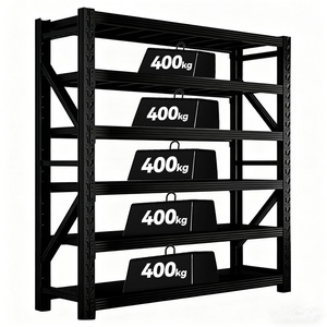 5/6 Layer Heavy Light Duty Steel Warehouse Rack Adjustable Industrial Shop Storage 400kg Garage Metal Workshop Shelf
