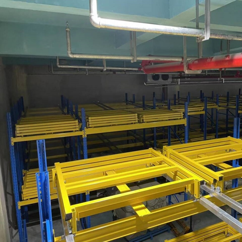 Slide System Warehouse Equipment Steel Shelving Industrial Metal Storage Shelves Push-Back Push Pallet Racking For Sale