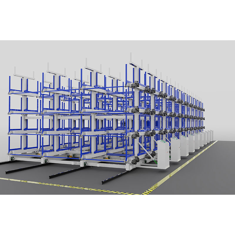 Industrial Heavy Duty Steel Mobile Cantilever Shelving 5 Layer Foldable High Capacity Warehouse Rack System