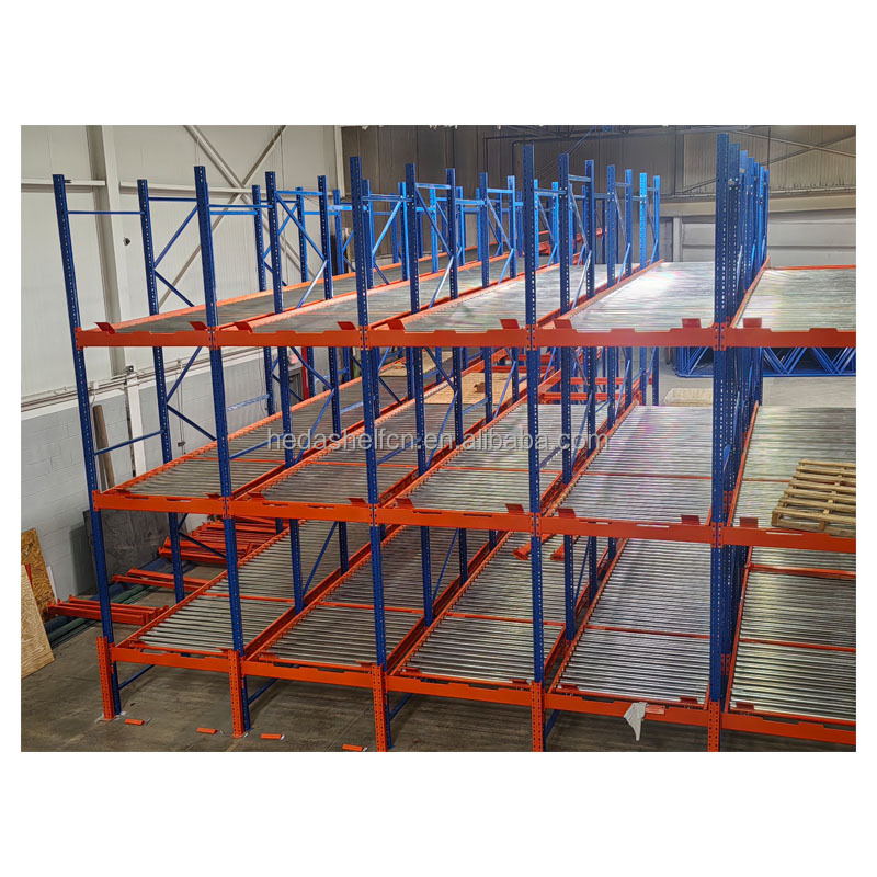 Factory Customization Heavy Duty Warehouse Storage Pallet Gravity Roller Flow Rack Shelves