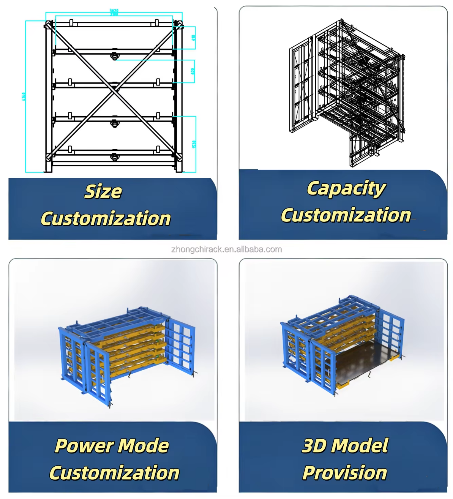 Automatic Multifunctional Telescopic Cantilever Racking System Heavy Load Capacity Expandable Double-Sided Powder Coated