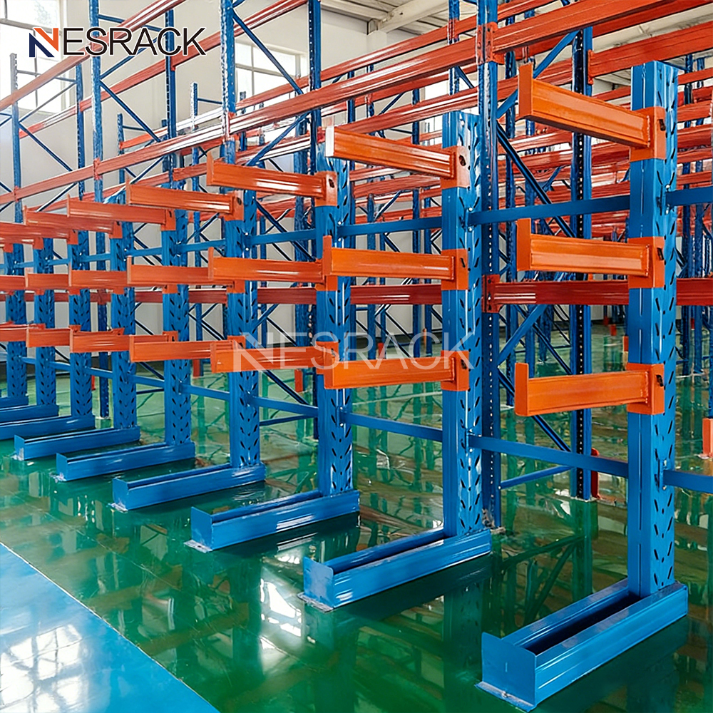 Heavy Duty Adjustable Cantilever Racks CE Certification High Load Capacity (500-3000kg/layer) for Warehouse Storage