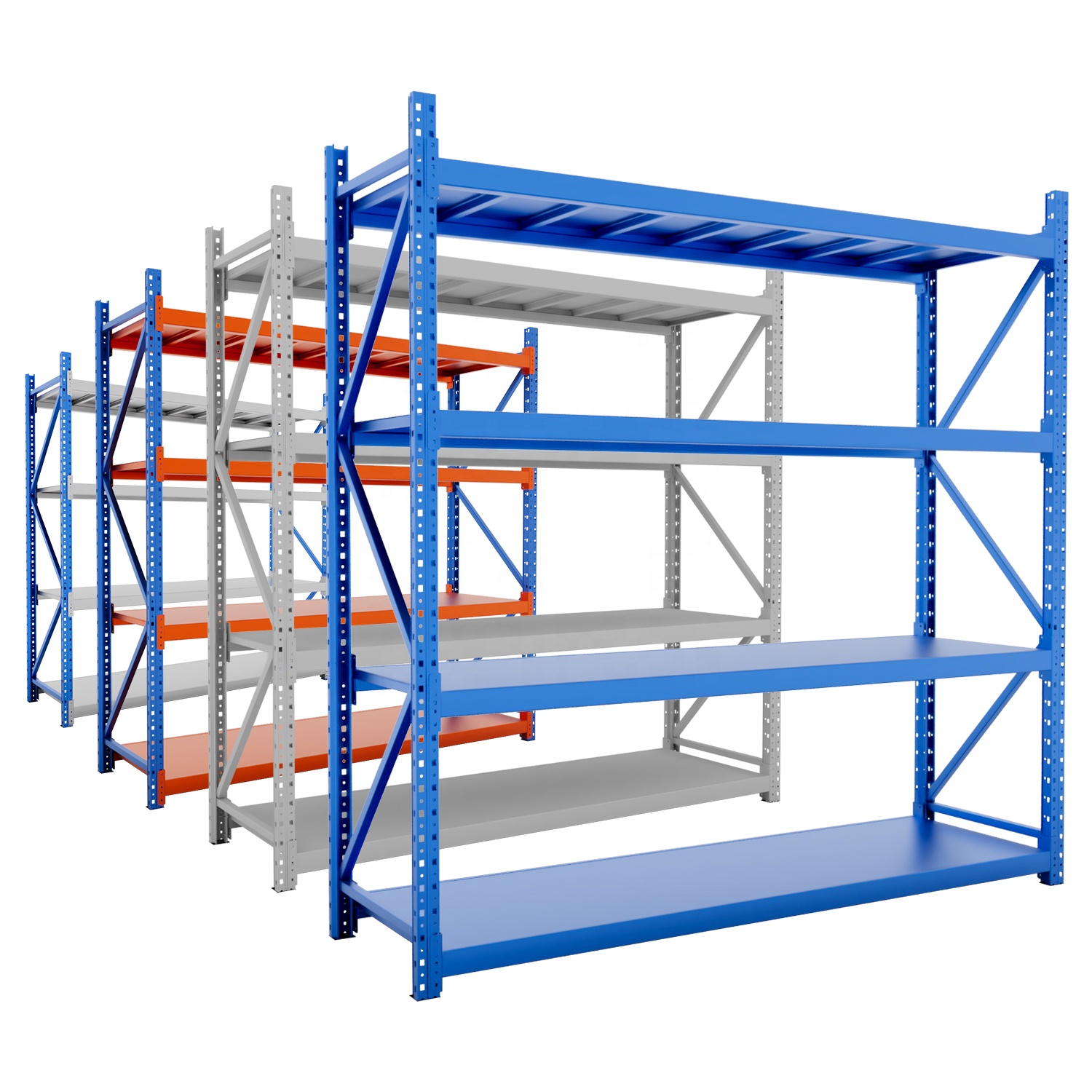 Factory Direct 4-Layer 800kg Medium Heavy Duty Pallet Racking System Steel Adjustable Longspan Warehouse Storage Pallet Racks