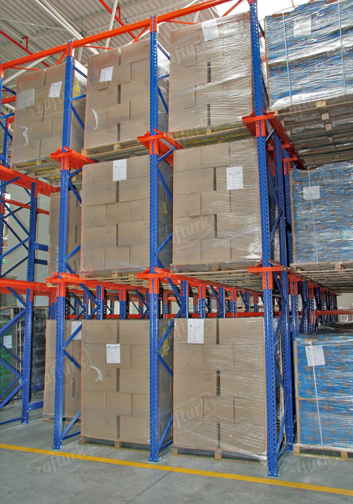 Double Deep Pallet Racks Heavy Duty Drive in Racking Drive-In Racking System Pallet Rack Warehouse Fifo Management System