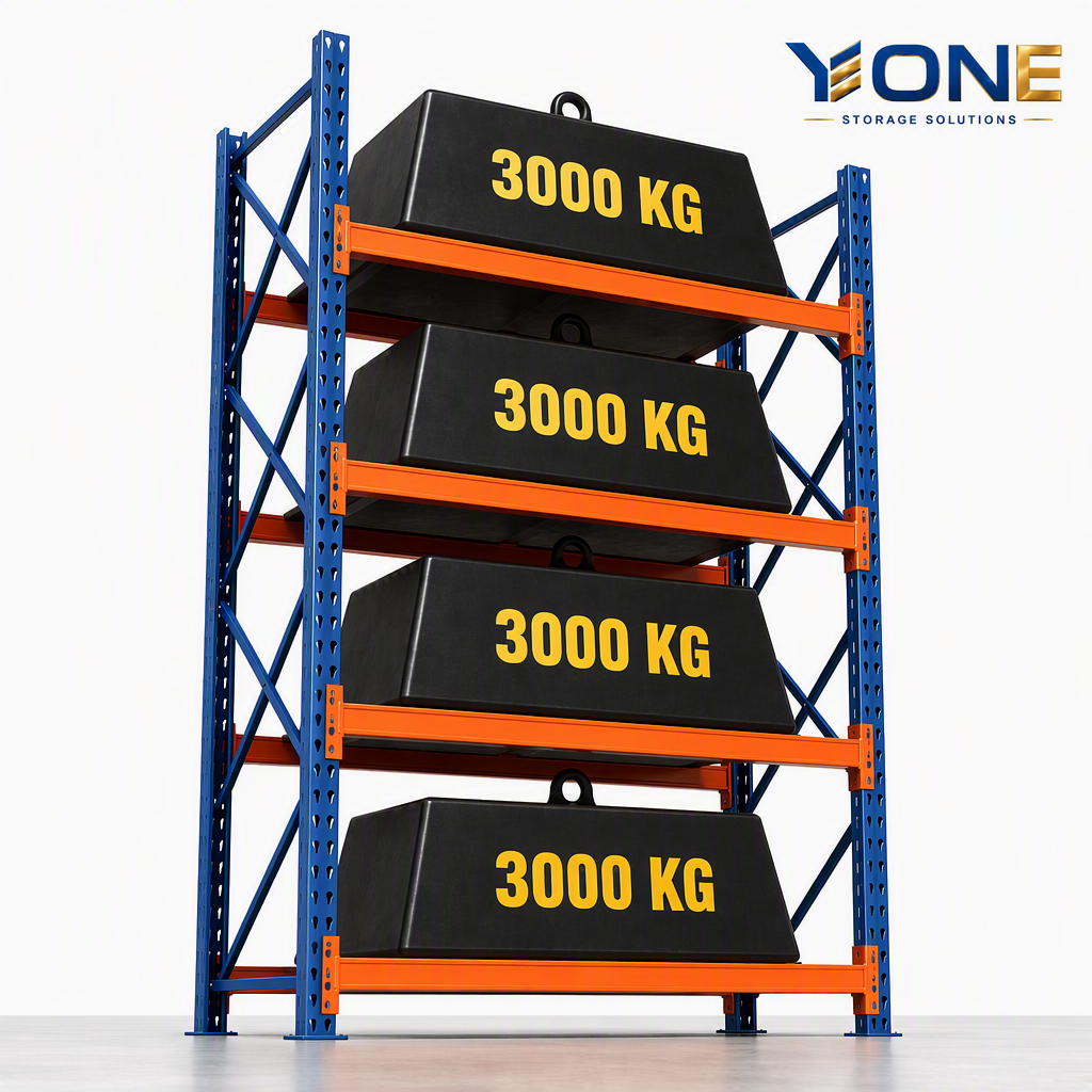 Steel Pallet Rack Heavy Duty Warehouse Storage Rack System Rivet Adjustable 5-Tier Powder Coated Industrial
