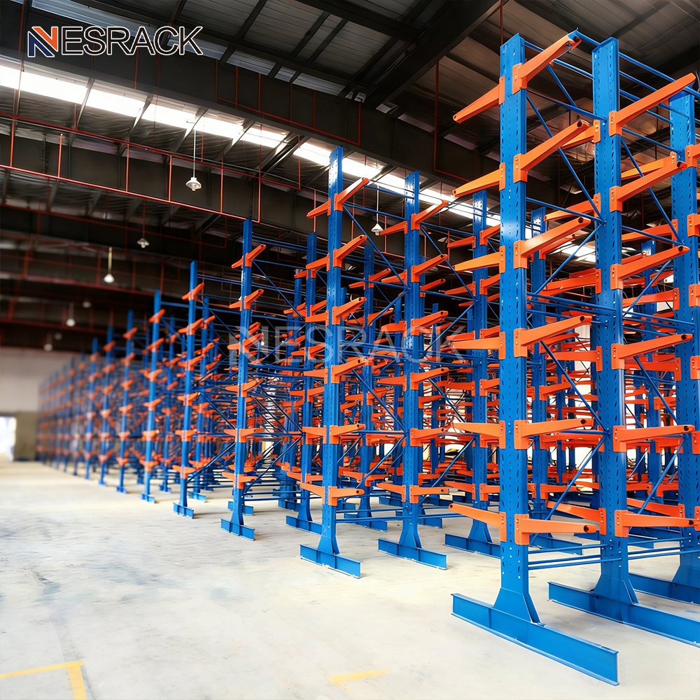 Heavy Duty Adjustable Cantilever Racks CE Certification High Load Capacity (500-3000kg/layer) for Warehouse Storage
