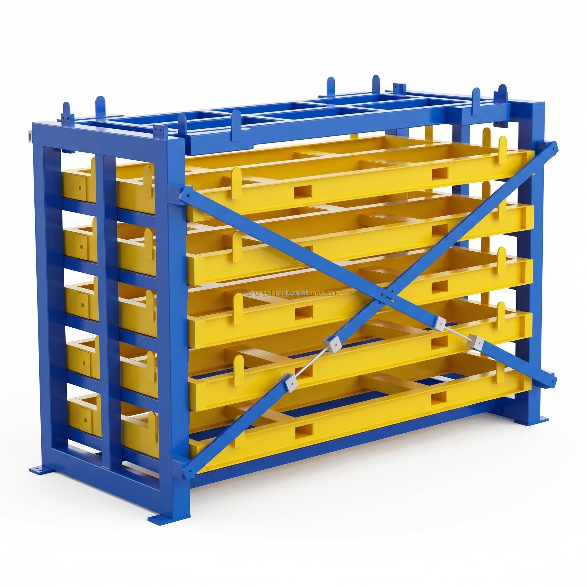 Vertical Steel Heavy Duty Anti-Rust Sheet Material Storage Rack with Space Saving Drawer Structure