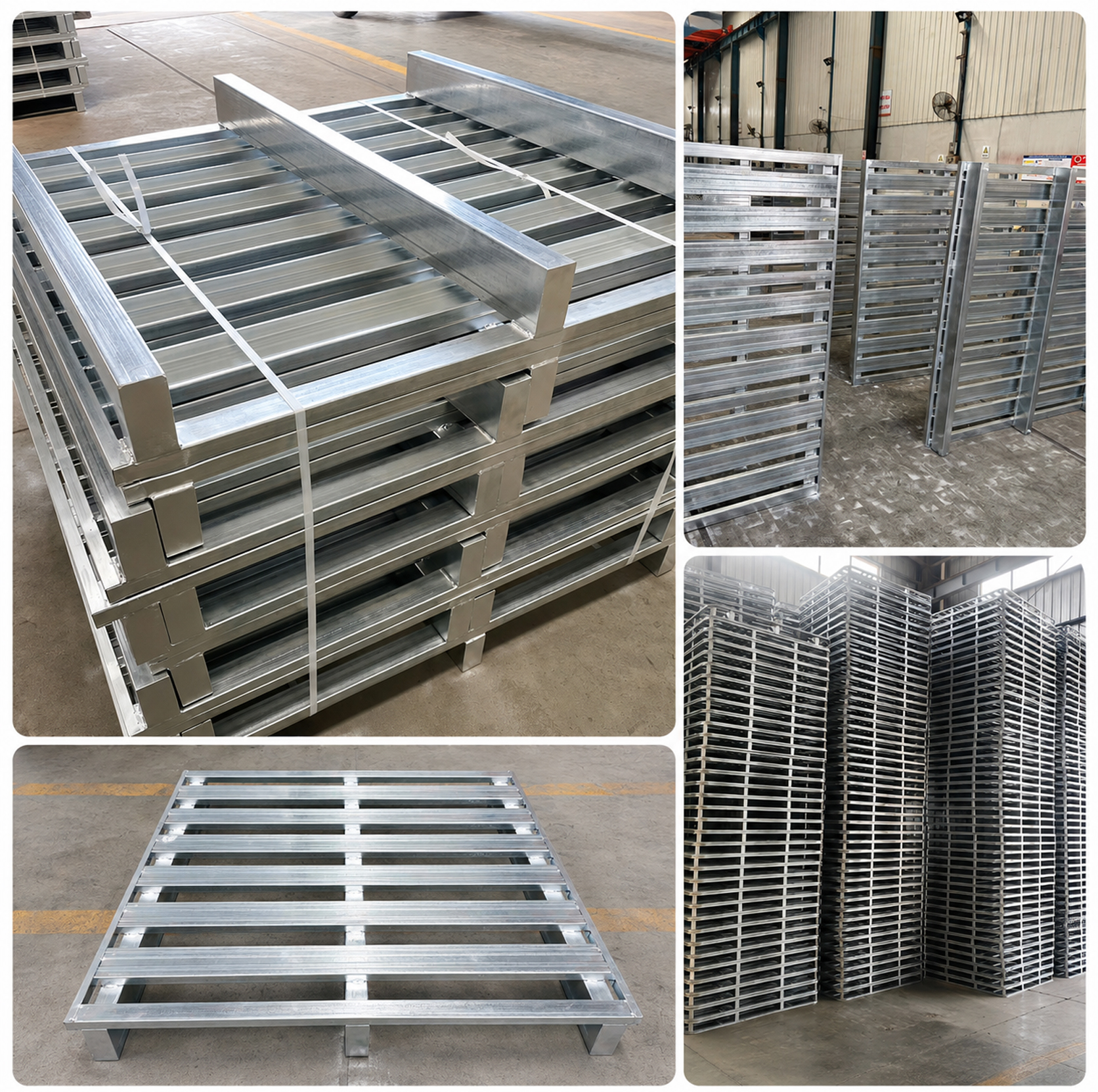 Heavy Duty Steel Pallet 1200x1200x125mm Warehouse Storage Metal Pallet for Pallet Rack System