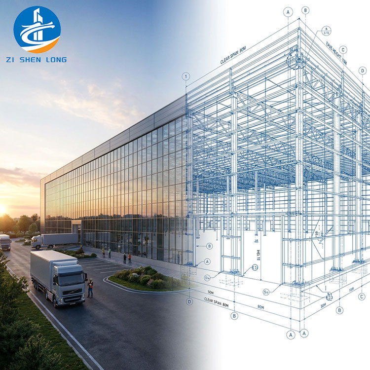 Cost-Effective Prefabricated Steel Frame Warehouse Supplies Customizable Prefab Workshop With Free Design &amp; Fast Assembly