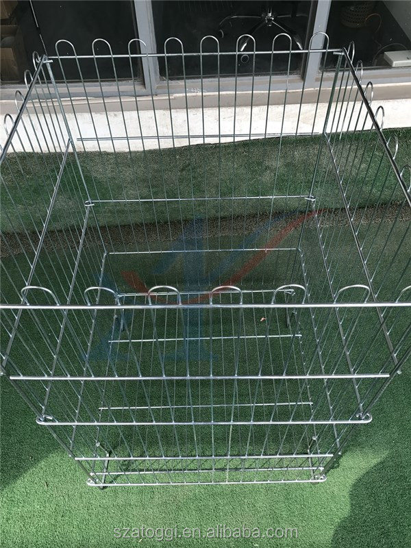 Light Duty Galvanized Steel Wire Shelving Collapsible Small Wire Rack with 50kg Load Capacity