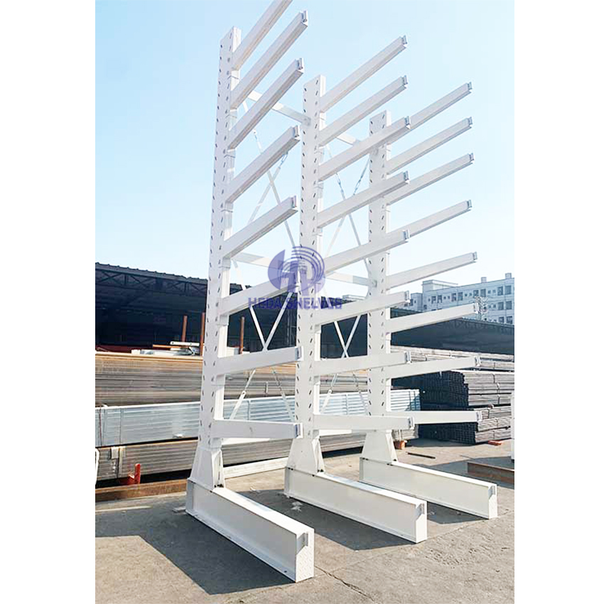 HEDA Heavy Duty Storage Warehouse Racks Cantilever Racking System for Large Item Storage Lumber Steel Beams Metal Pipes