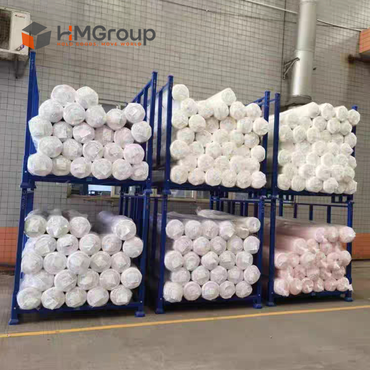 Vertical Storage 4-6 High Powder Coating Heavy Duty Mild Steel Q235 Forklift Portable Storage Textile Racks
