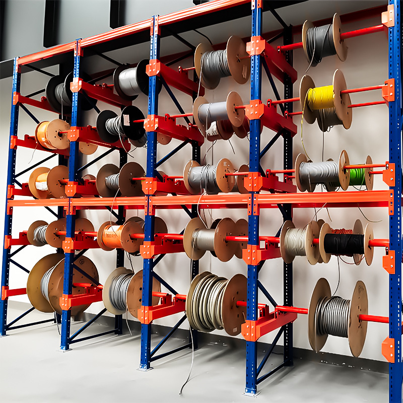 Customized Medium Duty Metallic Roller Rack with Wheels 3-Layer Adjustable Height Storage Rack for Industrial Use