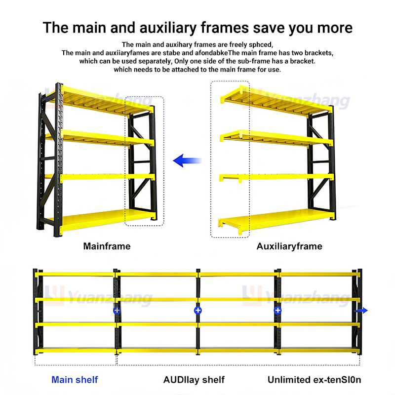 Warehouse Metal Modular High Shelf Heavy Duty Pallet Shelving Industrial Garage Cabinets Storage Stacking Racks &amp; Shelves System